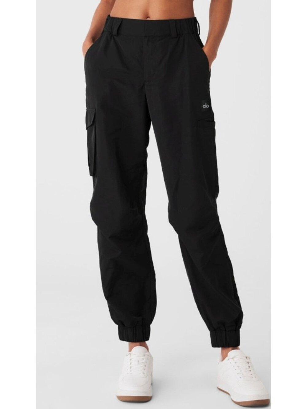 Alo High-Waist Break Line Joggers Black Hi-Rise Waisted Hiking Outdoor Traveling - Picture 5 of 9